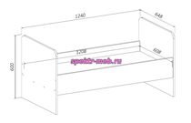 Кровать детская прямая спинка 2 (спальное место:120;140)