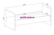 Кровать детская прямая спинка 2 (спальное место:120;140)