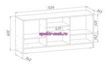 Стеллаж открытый Ш1324 с ячейкой 420х320